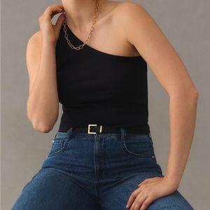 NWT- Anthropologie Zeda Ribbed One-shoulder Top by Pilcro Size: Large